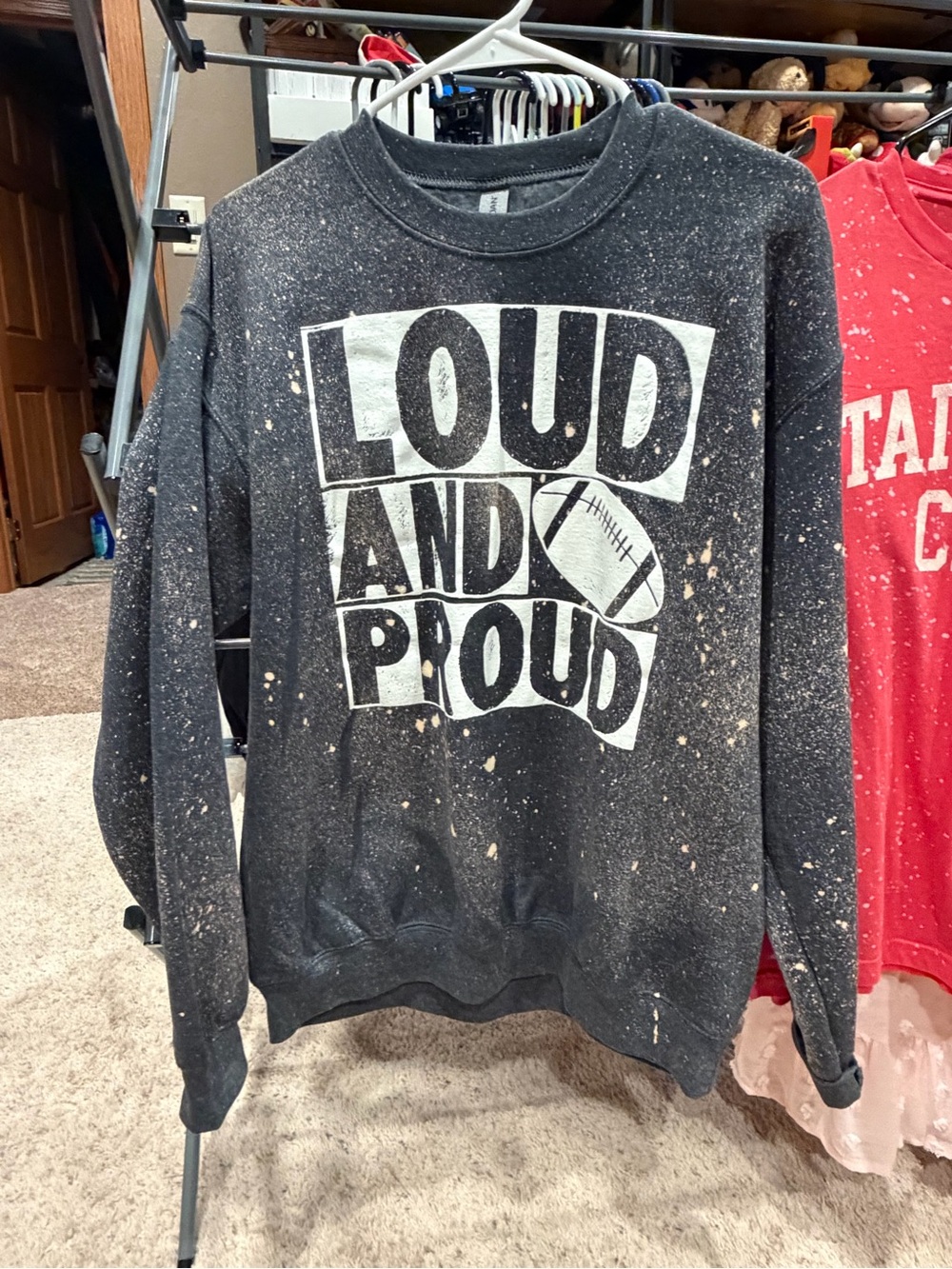 Loud and Proud Graphic Crewneck Sweatshirt - Black